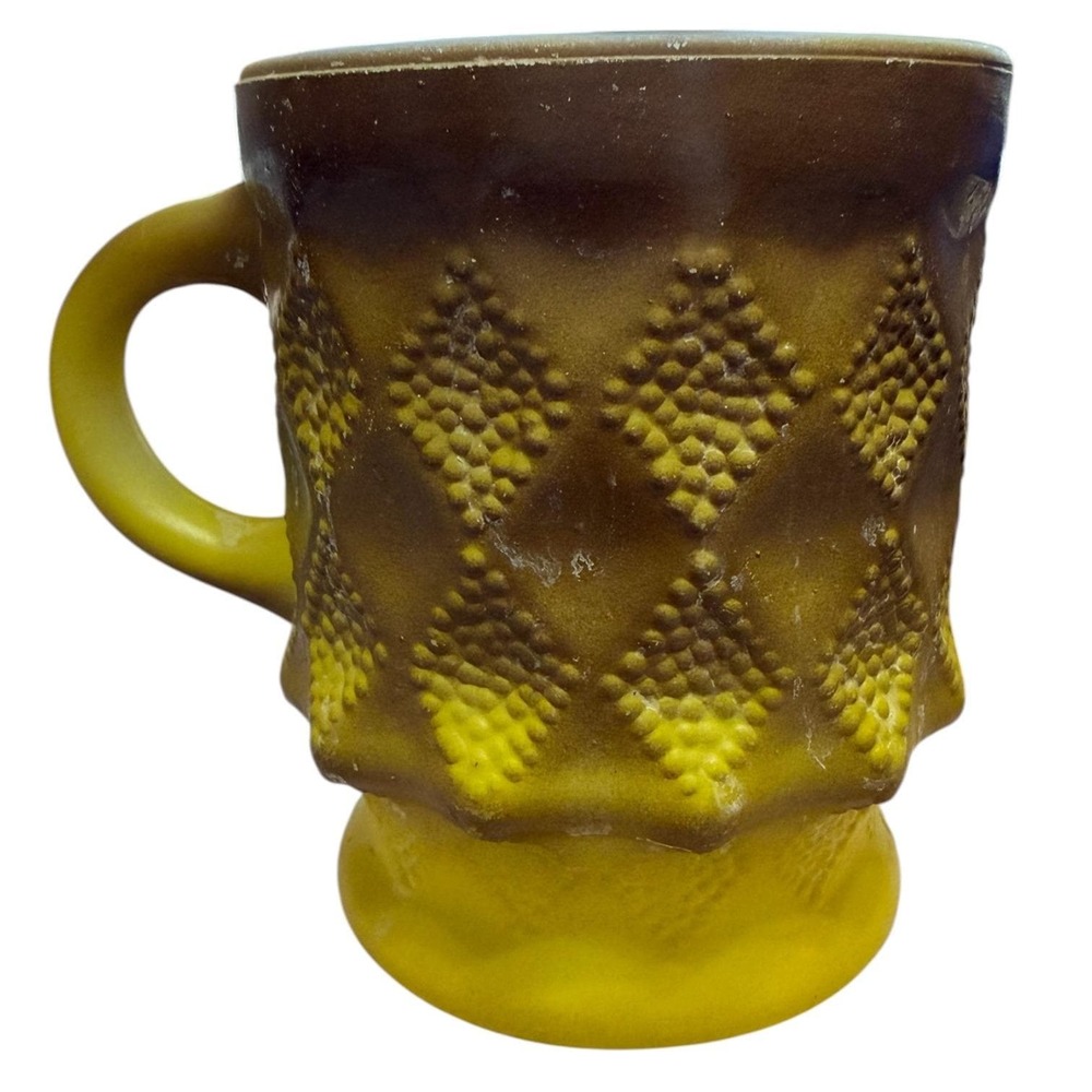 Vintage Fire-King Kimberly Mug Set of 3 Anchor Hocking Milk Glass Coffee Cups - Picture 6 of 13